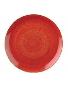 Churchill Stone Cast Berry Red Coupe Plate 288mm