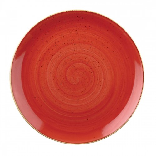 Churchill Stone Cast Berry Red Coupe Plate 288mm