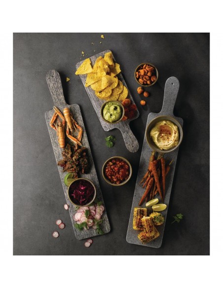 Churchill Alchemy Melamine Large Handled Paddles Distressed Wood