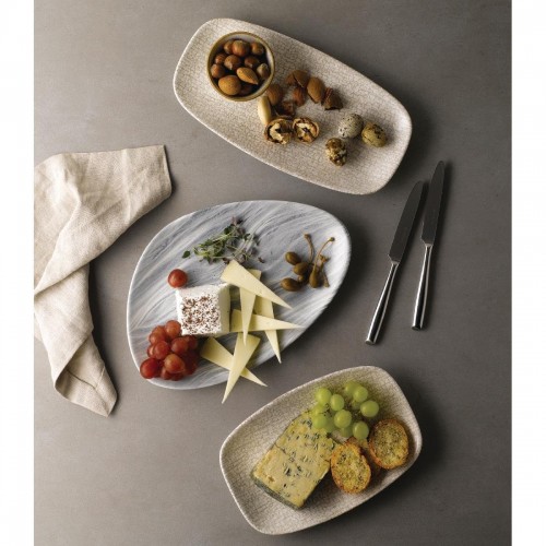 Churchill Breccia Oblong Chef Plate Agate Grey 153 x 298mm
