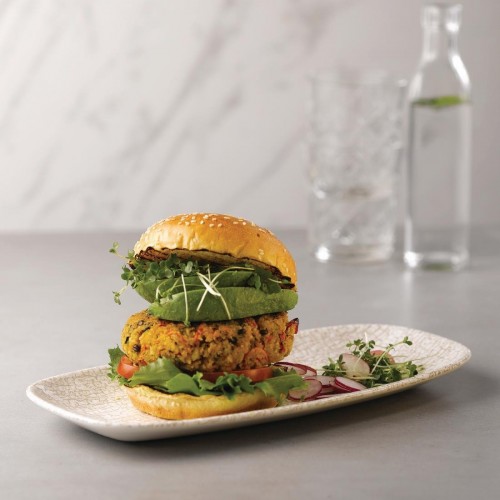 Churchill Breccia Oblong Chef Plate Agate Grey 153 x 298mm