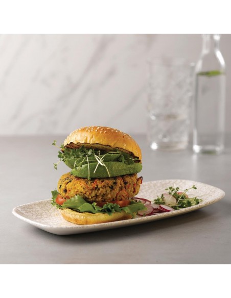 Churchill Breccia Oblong Chef Plate Agate Grey 153 x 298mm