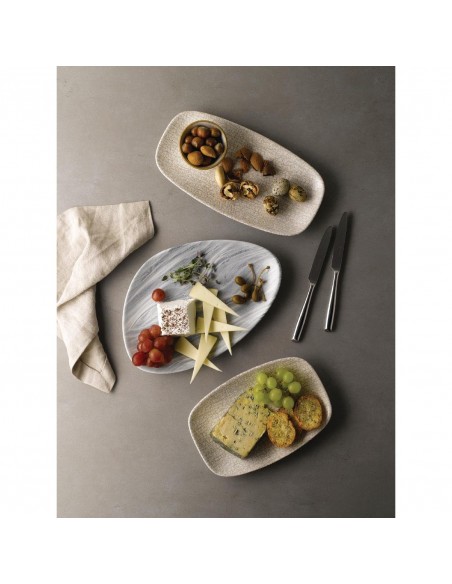 Churchill Breccia Oblong Chef Plate Agate Grey 153 x 298mm