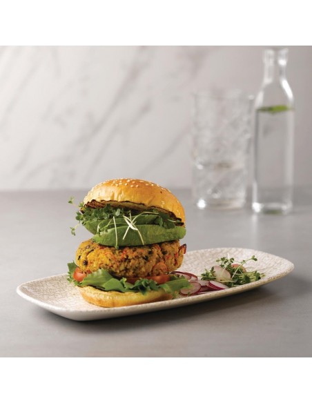 Churchill Breccia Oblong Chef Plate Agate Grey 189 x 355mm