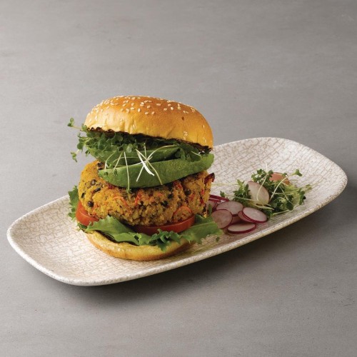 Churchill Breccia Oblong Chef Plate Agate Grey 189 x 355mm