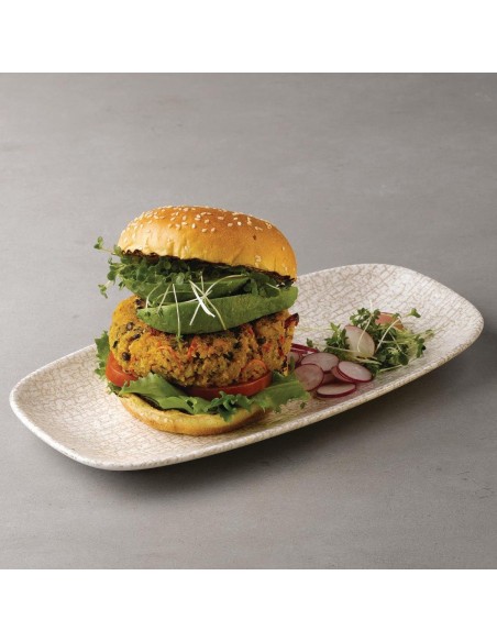 Churchill Breccia Oblong Chef Plate Agate Grey 189 x 355mm