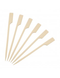 Fiesta Green Biodegradable Bamboo Paddle Skewers 120mm 2