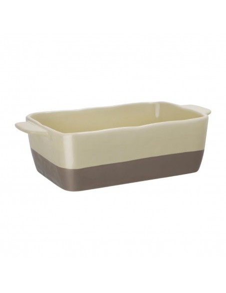 Olympia Cream And Taupe Ceramic Roasting Dish