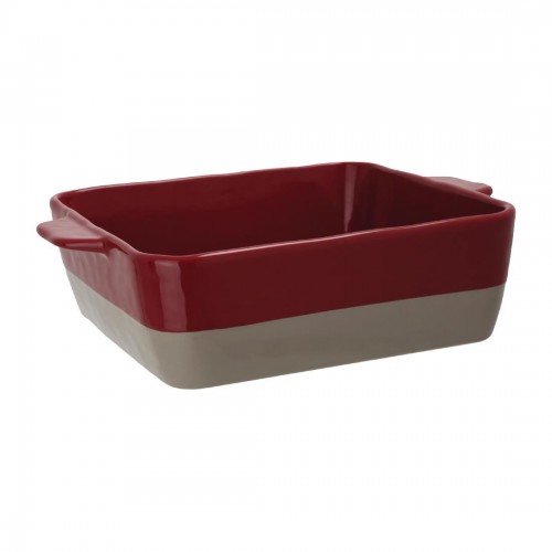 Olympia Red And Taupe Ceramic Roasting Dish