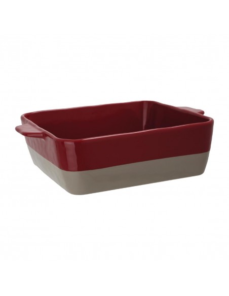 Olympia Red And Taupe Ceramic Roasting Dish