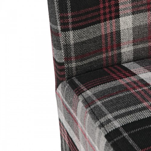 Bolero Austin Dining Chairs Grey Tartan (Pack of 2)