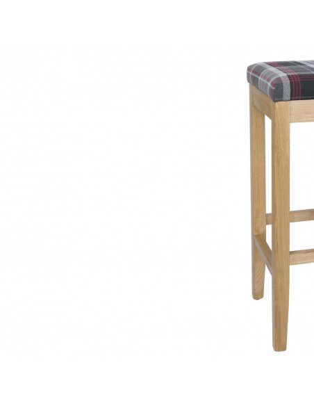 Bolero Austin High Stools Grey Tartan (Pack of 2)