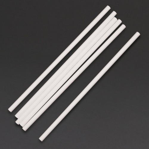 Fiesta Green Biodegradable Paper Straws White