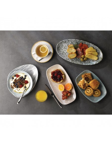 Churchill Fluid Triangle Chef Plates Pearl Grey 205 x 265mm