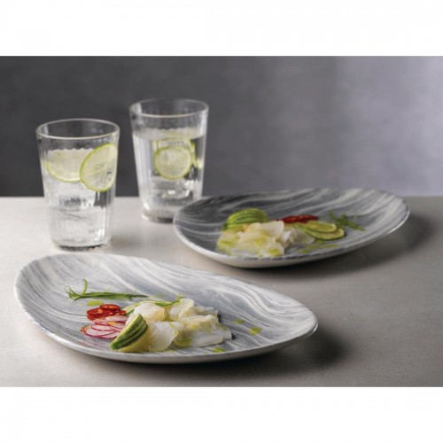 Churchill Fluid Triangle Chef Plates Pearl Grey 205 x 304mm