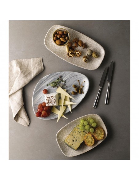 Churchill Fluid Triangle Chef Plates Pearl Grey 205 x 304mm