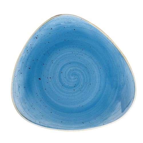 Churchill Super Vitrified Stonecast Cornflower Blue Triangle Plate 229mm