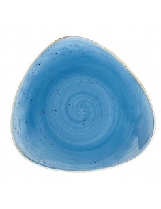 Churchill Super Vitrified Stonecast Cornflower Blue Triangle Plate 197mm