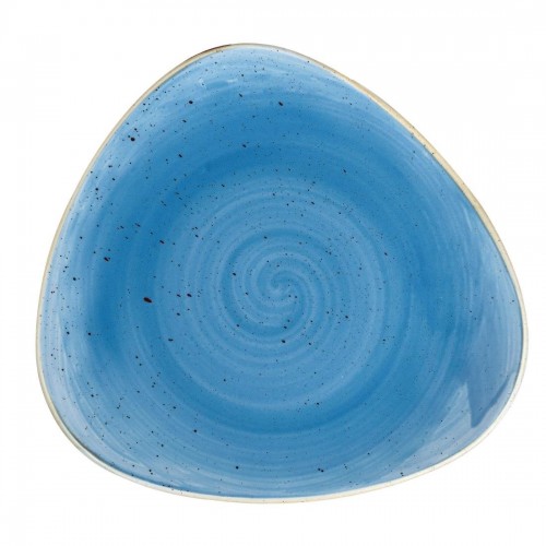 Churchill Super Vitrified Stonecast Cornflower Blue Triangle Plate 197mm