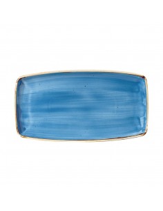 Churchill Super Vitrified Stonecast Cornflower Blue Rectangular Plate 356mm
