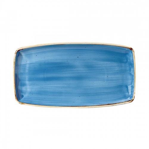 Churchill Super Vitrified Stonecast Cornflower Blue Rectangular Plate 356mm