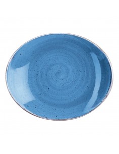 Churchill Super Vitrified Stonecast Cornflower Blue Oval Plate 197mm