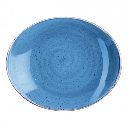 Churchill Super Vitrified Stonecast Cornflower Blue Oval Plate 197mm