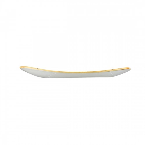 Churchill Super Vitrified Stonecast Mustard Seed Yellow Triangle Plate 229mm