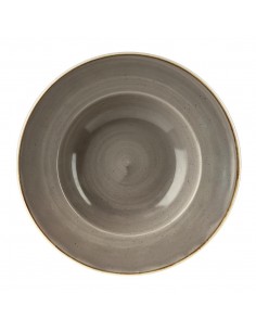 Churchill Super Vitrified Stonecast Peppercorn Grey Wide Rim Bowl 240mm