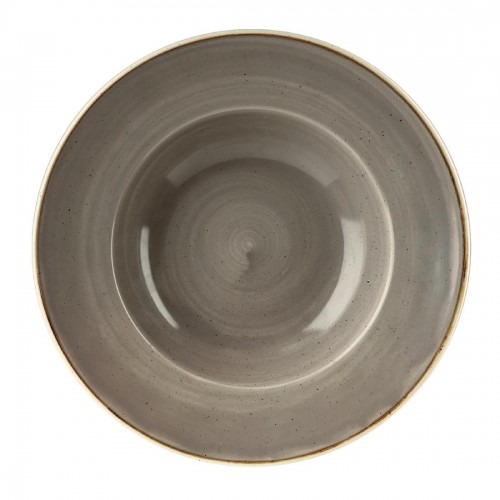 Churchill Super Vitrified Stonecast Peppercorn Grey Wide Rim Bowl 240mm