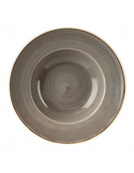 Churchill Super Vitrified Stonecast Peppercorn Grey Wide Rim Bowl 240mm