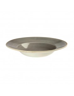 Churchill Super Vitrified Stonecast Peppercorn Grey Wide Rim Bowl 240mm 2