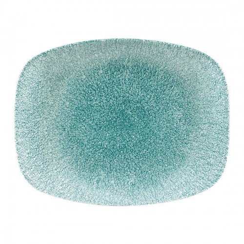 Churchill Raku Oblong Chef Plates Jade Green 202 x 261mm