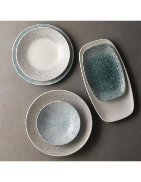 Churchill Raku Oblong Chef Plates Jade Green 199 x 300mm