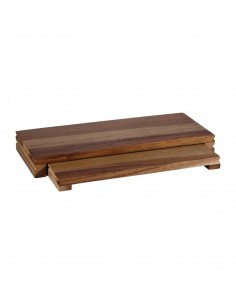 Churchill Alchemy Buffet Wooden Rectangular Presentation Boards 396mm 2