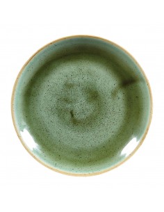 Churchill Stonecast Round Coupe Plates Samphire Green 165mm