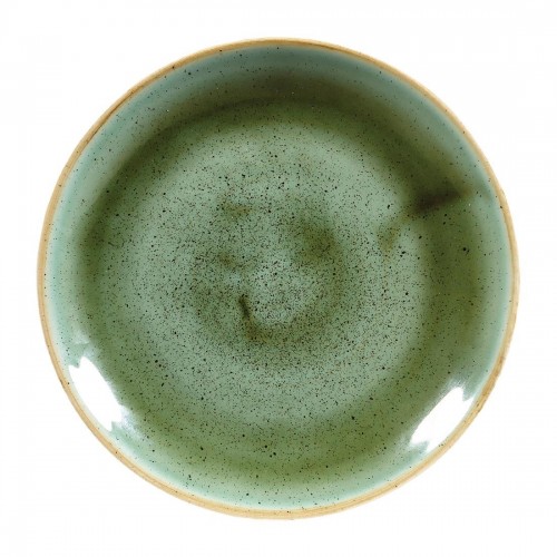 Churchill Stonecast Round Coupe Plates Samphire Green 165mm