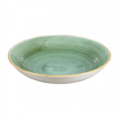 Churchill Stonecast Round Coupe Bowls Samphire Green 248mm