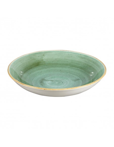 Churchill Stonecast Round Coupe Bowls Samphire Green 248mm