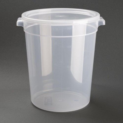 Vogue Polypropylene Round Food Storage Container 75Ltr