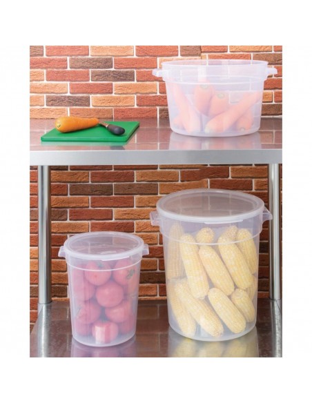Vogue Polypropylene Round Food Storage Container 10Ltr