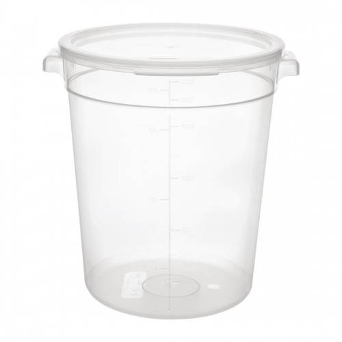 Vogue Polypropylene Round Food Storage Container 20Ltr