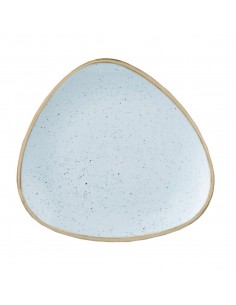 Churchill Stonecast Lotus Triangular Plate Duck Egg Blue 304mm