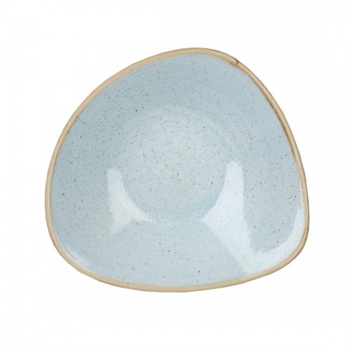 Churchill Stonecast Lotus Triangular Bowl Duck Egg Blue 177mm