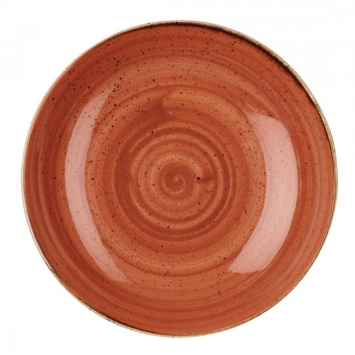 Churchill Stonecast Coupe Large Bowl Spiced Orange 304mm