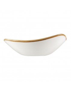 Churchill Stonecast Lotus Triangular Bowl Spiced Orange 228mm 2