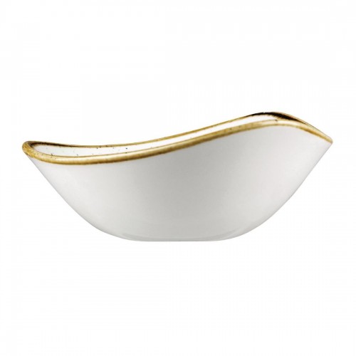 Churchill Stonecast Lotus Triangular Bowl Spiced Orange 177mm