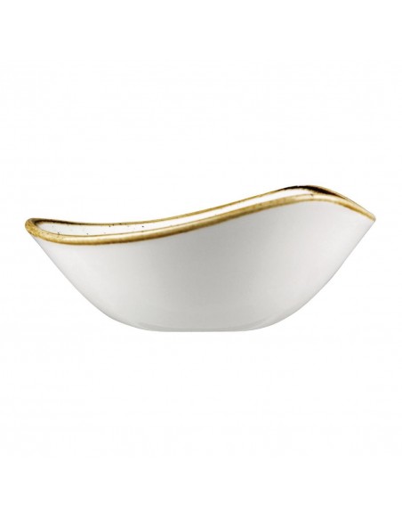 Churchill Stonecast Lotus Triangular Bowl Spiced Orange 177mm