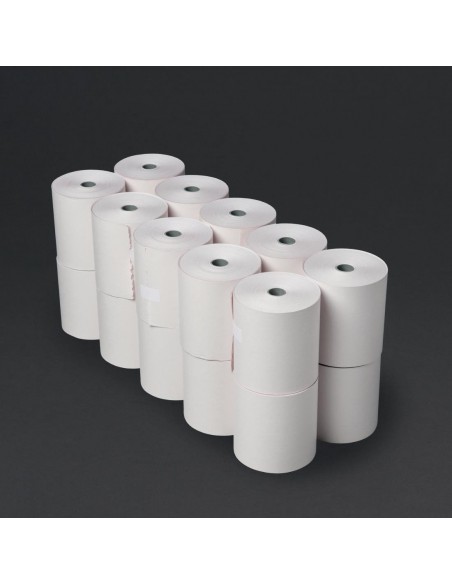 Fiesta Non-Thermal 2ply White and Pink Till Roll 76 x 71mm