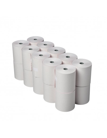 Fiesta Non-Thermal 2ply White and Pink Till Roll 76 x 71mm